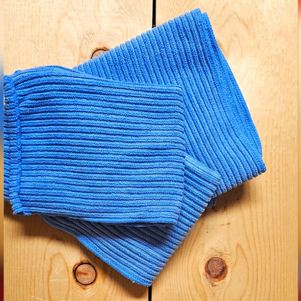 Norwex Blue Channel Textured Kitchen Towel & Cloth Set + extra cloth